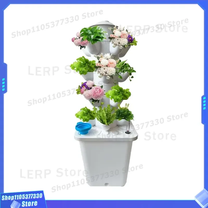 Vertical Hydroponic Tower System with Automatic Drip Irrigation for Home Garden Plant Germination Kit Multifunctional Growing