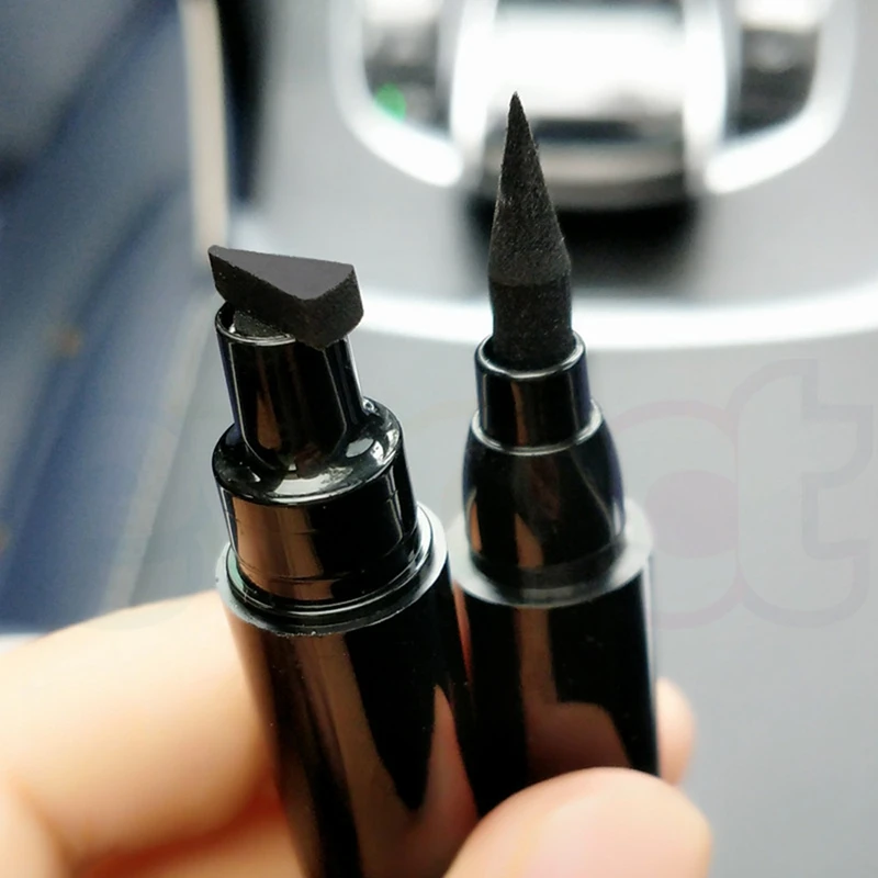 Evpct 2Pcs 2 In 1 Long Lasting Waterproof Double Head Makeup Liquid Eye Liner Pen Eyeliner Liquid Eyeliner