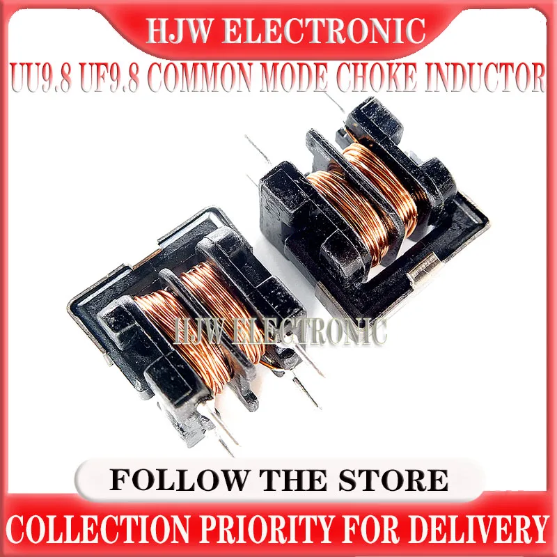 

5PCS/LOT UU9.8 UF9.8 Common Mode Choke Inductor 10mH 20mH 30mH 40mH 50mH For Filter Inductance Pitch 7*8mm Copper wire