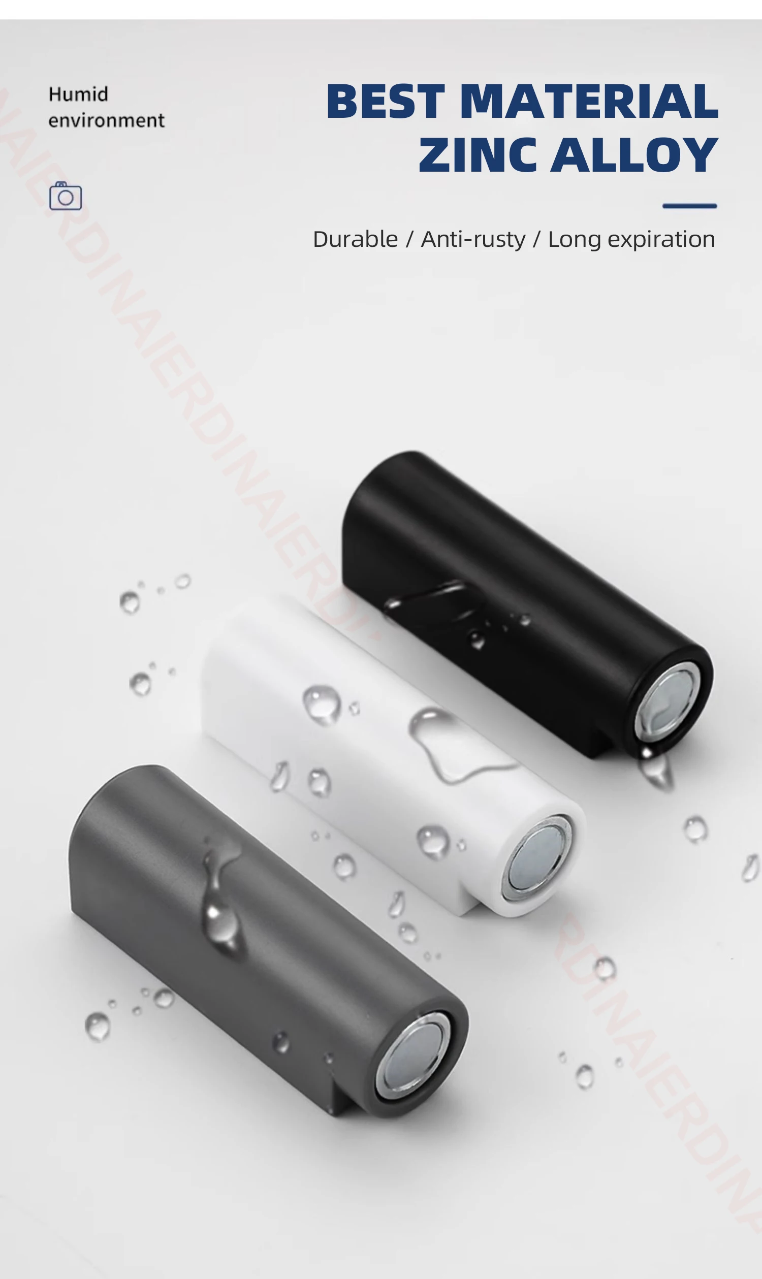 Naierdi magnetischer Tür stopper Edelstahl Hochleistungs-Tür stopper schwarzer nagel freier Tür saugt ür halter Türbeschläge – Detail 12