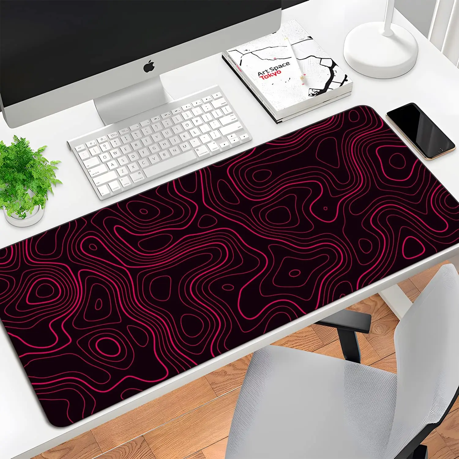 Dark Red Mousepad High-quality Fabric Non-slip Rubber Base Computer Mouse Pad Suitable for Daily Office Gaming Keyboard Mat