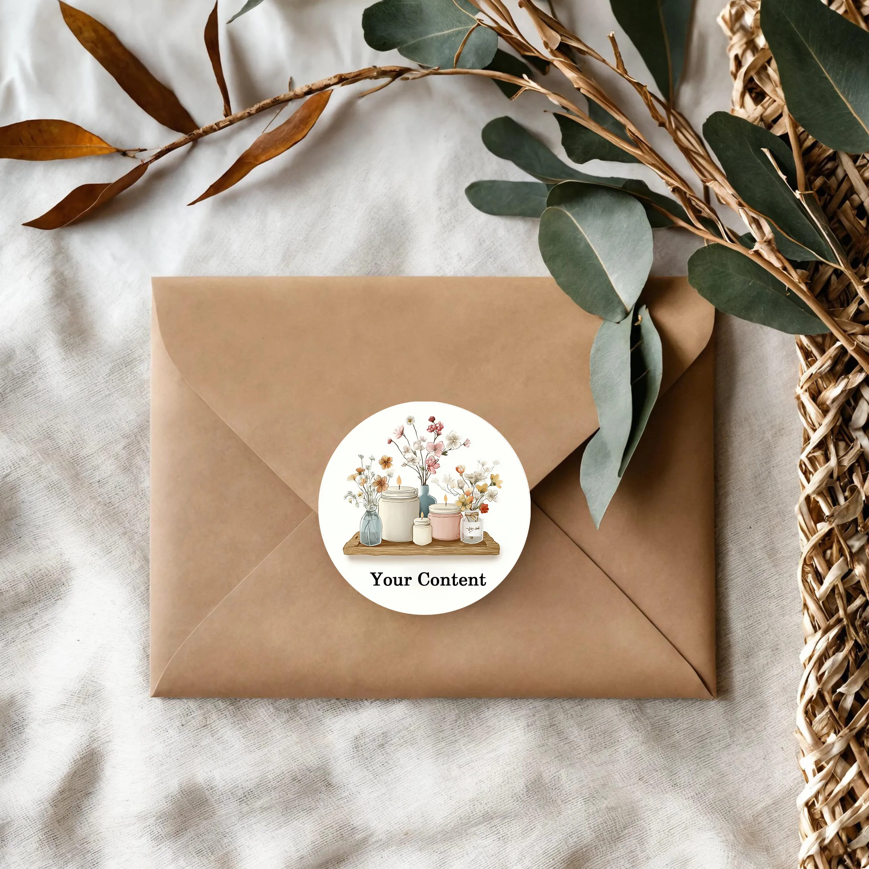 Picture 4: 90PCS Custom Aromatherapy Candle Stickers with Personalized Name Packaging, DIY Material and Gift Box Labels