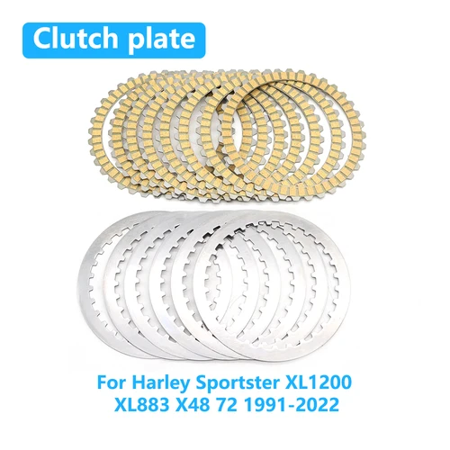Para Harley Sportster XL1200 XL883 XL 1200 XL 883 X48 1991-2022 disco de fricción de embrague de motocicleta Kit de placa de acero Accesorios