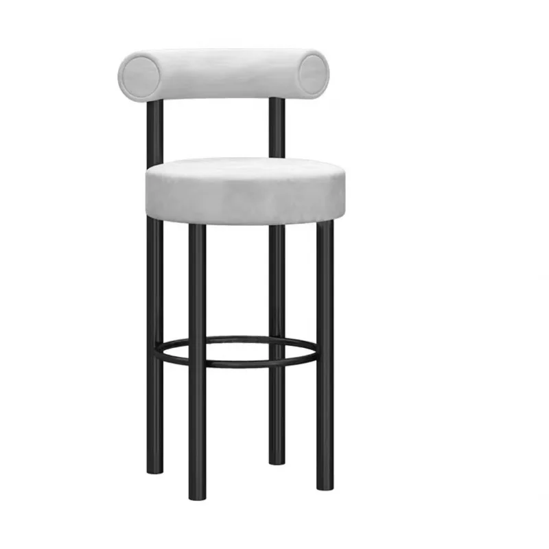 

Nordic bar chair designer wabi bar home backrest modern simple beauty dressing high stool