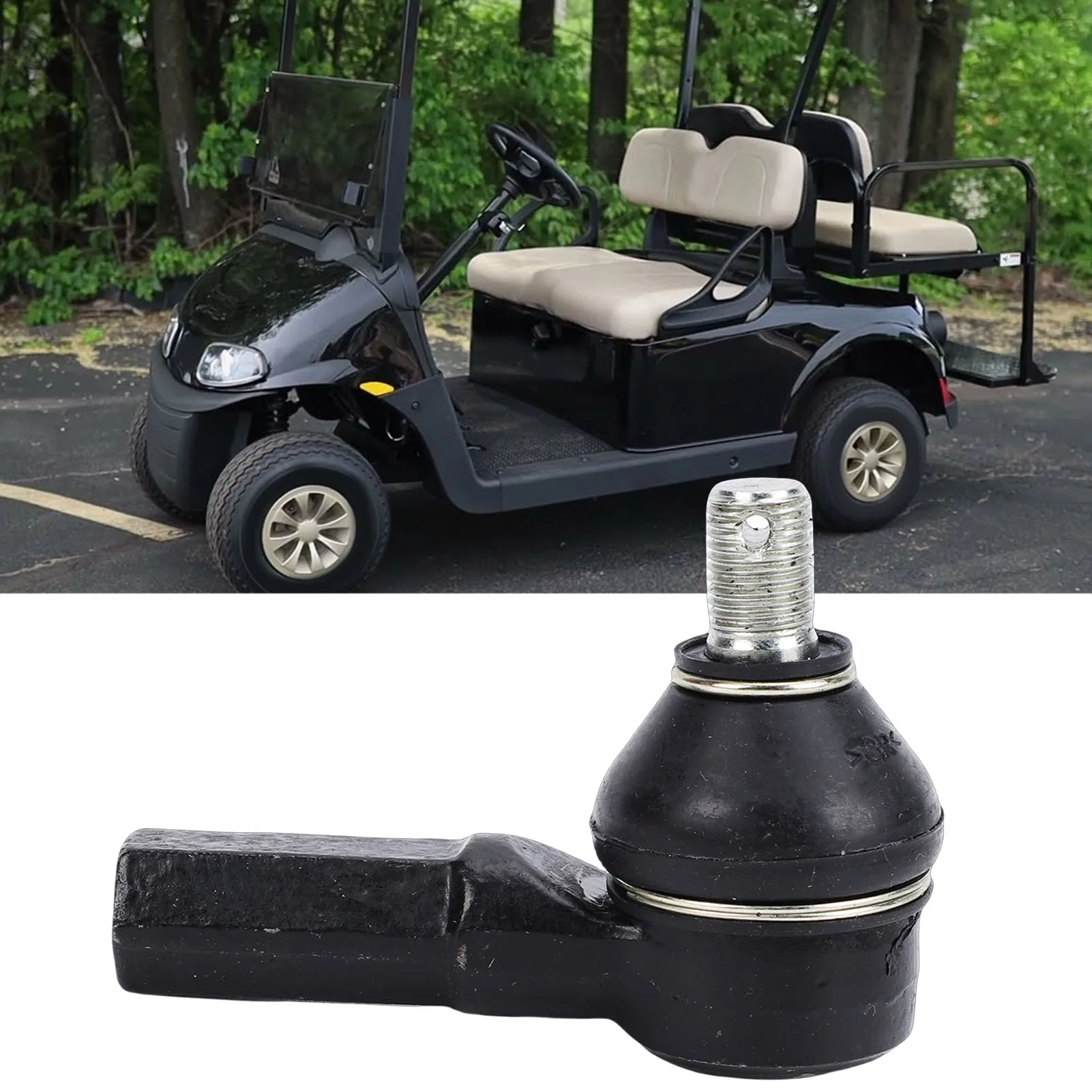Car Steering Outer Tie Rod End Steering Tie Rod End Ball Joint with Lock Nut 604614 Replacement For EZGO RXV 2008-2021