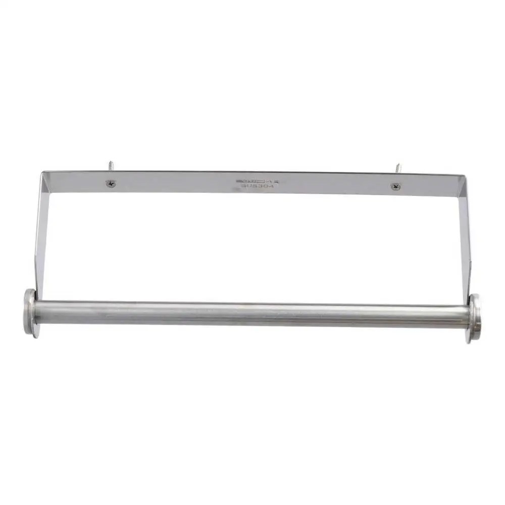 Stainless Steel Paper Towel Holder Black/Silver Heavy Duty Roll Paper Stand Hanging Punch-Free Paper Roll Hanger Bathroom