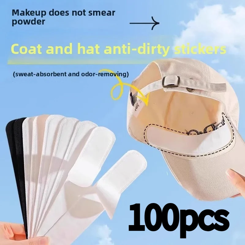 Almohadilla desechable para el sudor, forro absorbente ajustable para gorras de béisbol y camisas, Protector de cuello de algodón, accesorios para senderismo