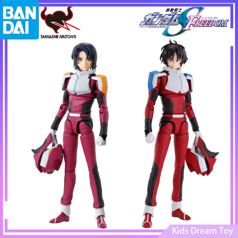 Bandai in Stock Original S.H.Figuarts GUNDAM Anime -ATHRUN ZALA&SHINN ASUKA(Compass Pilot Suit Ver.)- Action Figures Toys Model