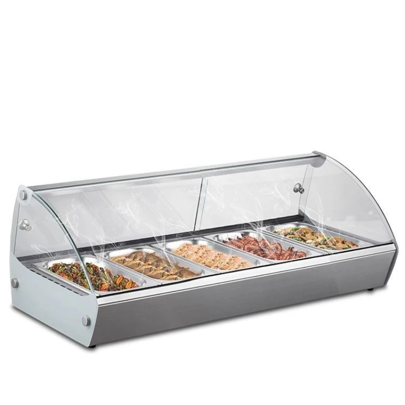 Fried chicken burger fries insulation, hotel buffet breakfast, dining table cooked food incubator, display cabinet
