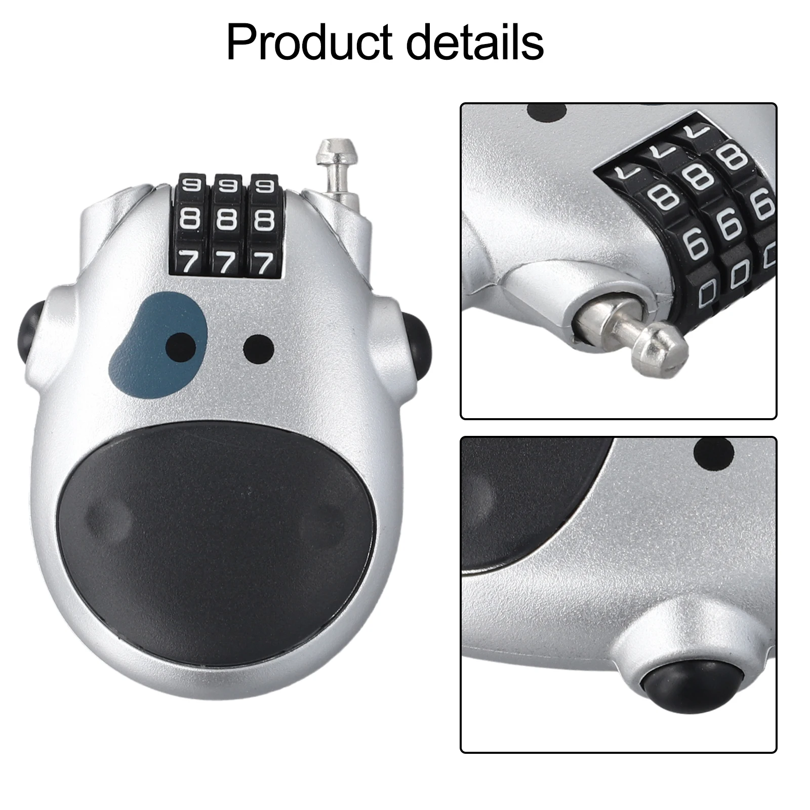 

Замок для шлема, телескопический замок для мотоцикла и автомобиля, стандартный замок для шлема, замок с паролем, высокоуниверсальный, из сплава и пластика