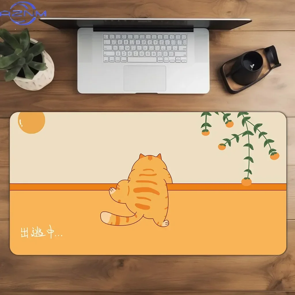 Cute Kitten Pu Rubber Mousepad Office Desk Mat Mouse Pad Computer Speed Type Carpet Mat Player Laptop Keyboard Cartoon