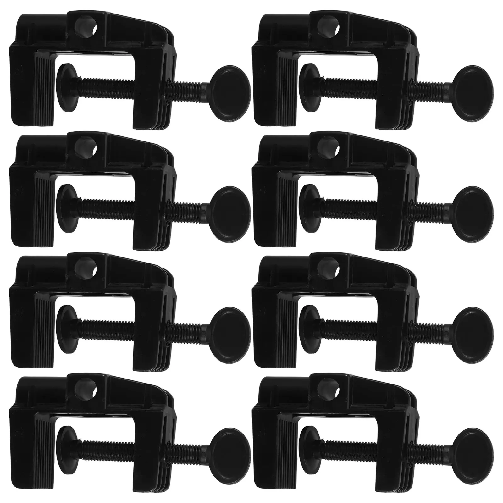 8Pcs Long Arm Desk Lamp Clamp Adjustable Plastic Table Light Mount Bracket Fixed Clamp Holder for Office Dorm Bedroom Lamp Shade
