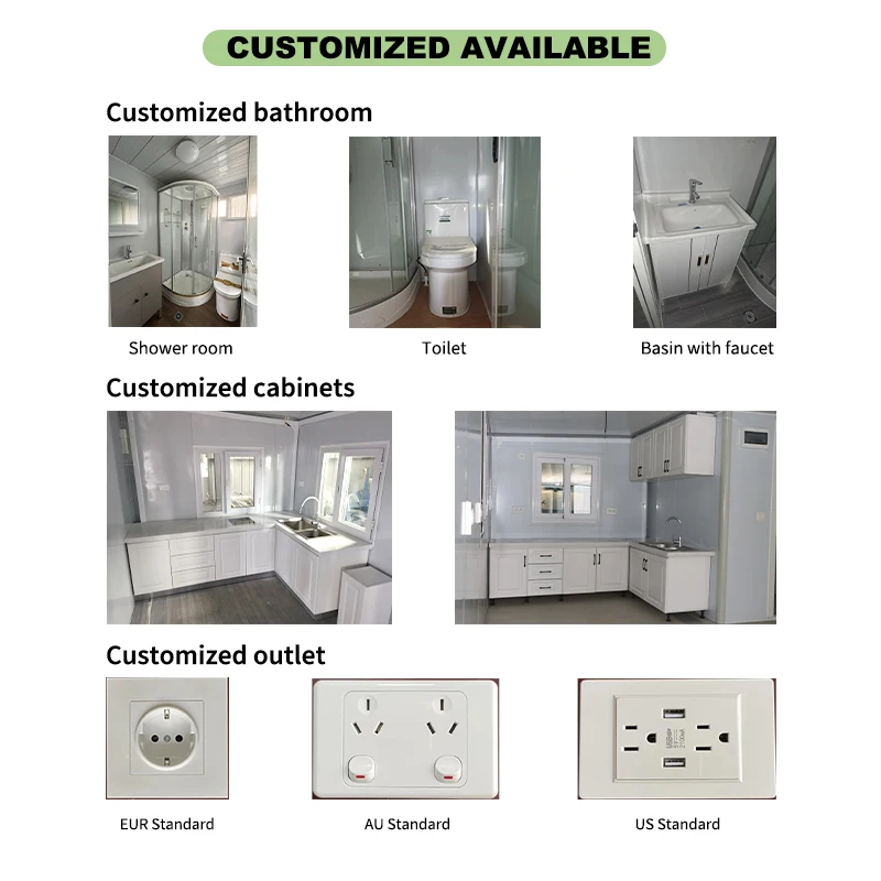 Newest Design Casas Modulares Prefabricadas House Portable Expandable Container House With Glass Front
