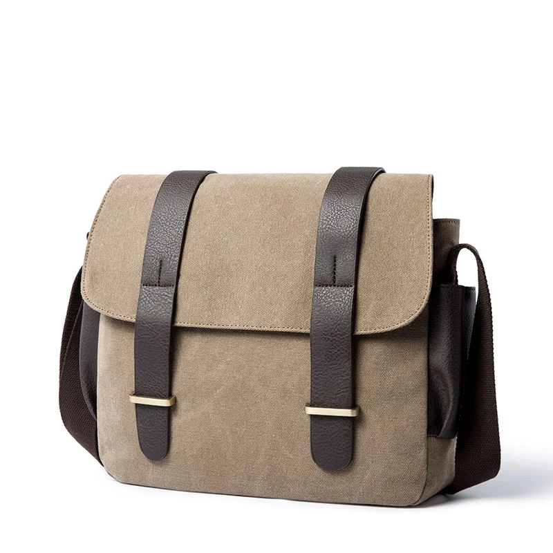 New Simple Men's Shoulder Bag Travel Leisure Straddle Bag Canvas Student Bag Men's Bag