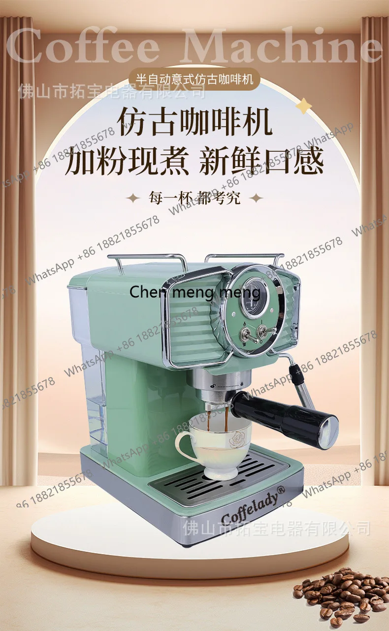 

Coffe Espresso Machine Operated Pump Press Coffee Machine with Pressure Gauge Lever