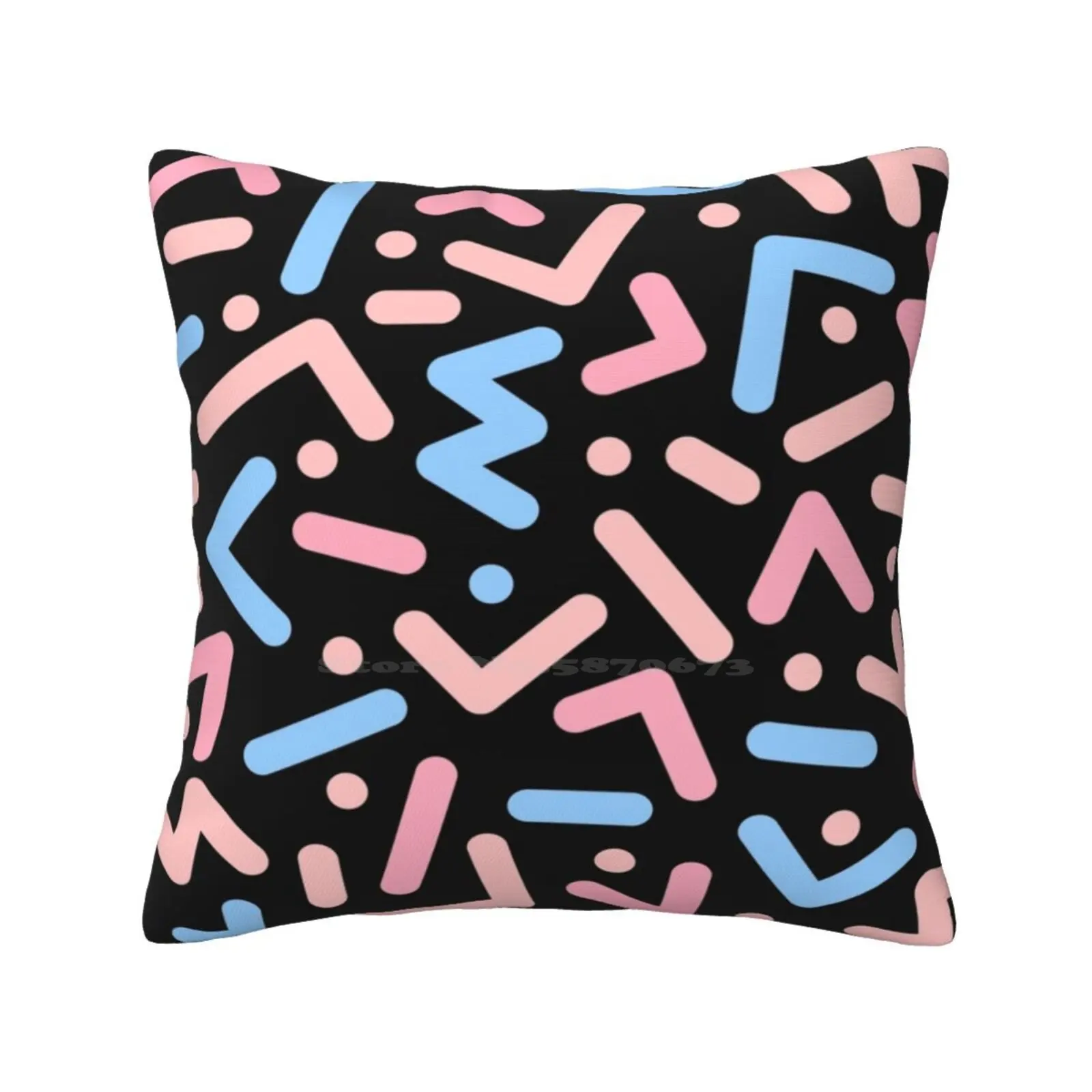 Cotout Home Sofa Car Waist Throw Pillowcase Black Pastel Abstract Minimalism Primitivism Shapes