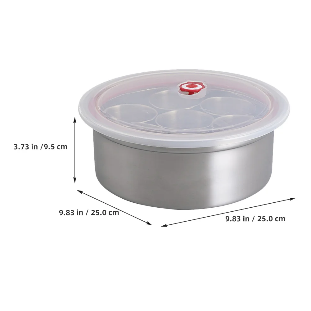 

1Set Stainless Steel Seasoning Jar Large Capacity Kitchen Spice Container Condiment Holder for Household Restaurant Use