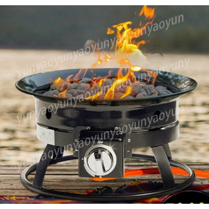 Portable Gas Heater for Outdoor Camping, Propane Patio Heater with Cooking Top for Tent Picnic