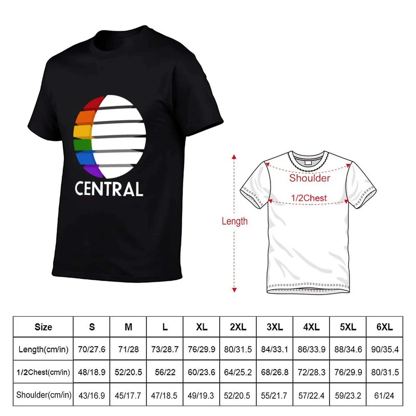 central tv T-Shirt street wear anime tshirt plus sizes t shirts for men