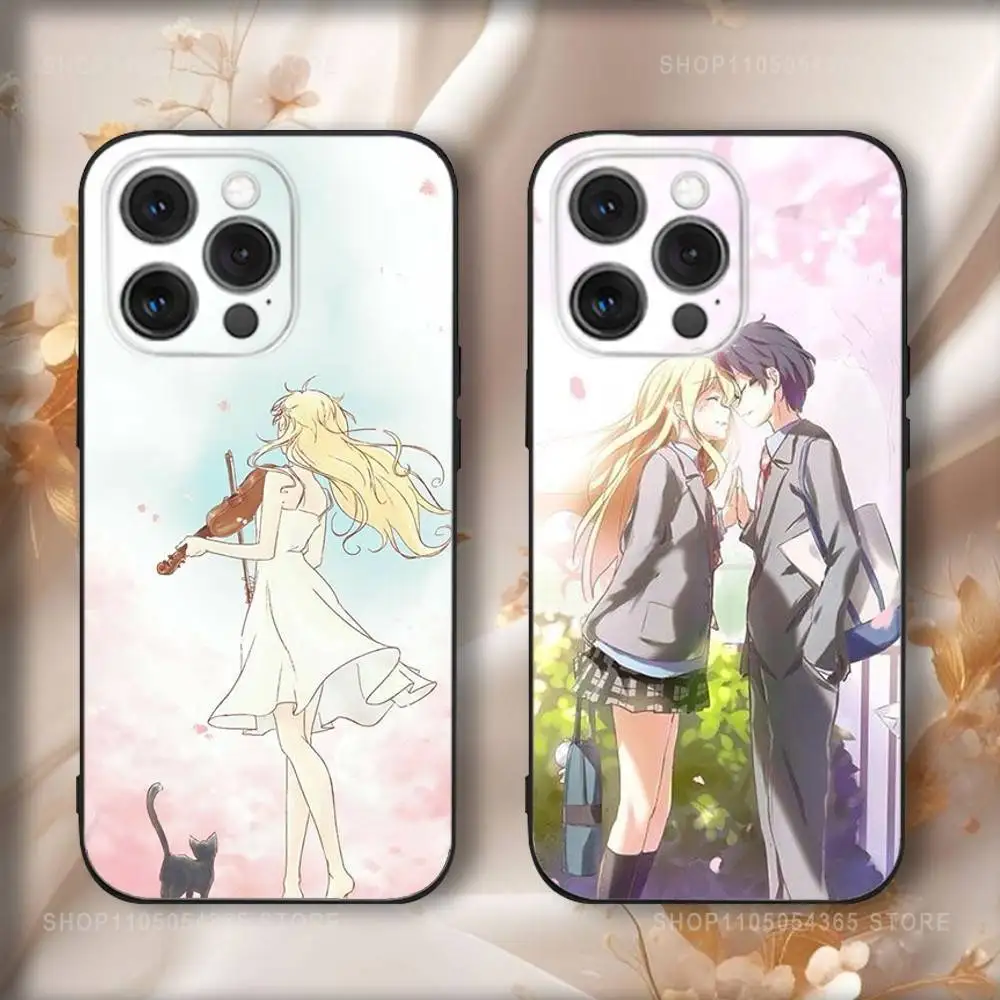 

Yours Lies in A-April Phone Case For iPhone 17,16,15,14,13,12,11,Pro,Max,Plus,Air,X,XS,XR,SE,8,7,Mini,Soft Black Funda