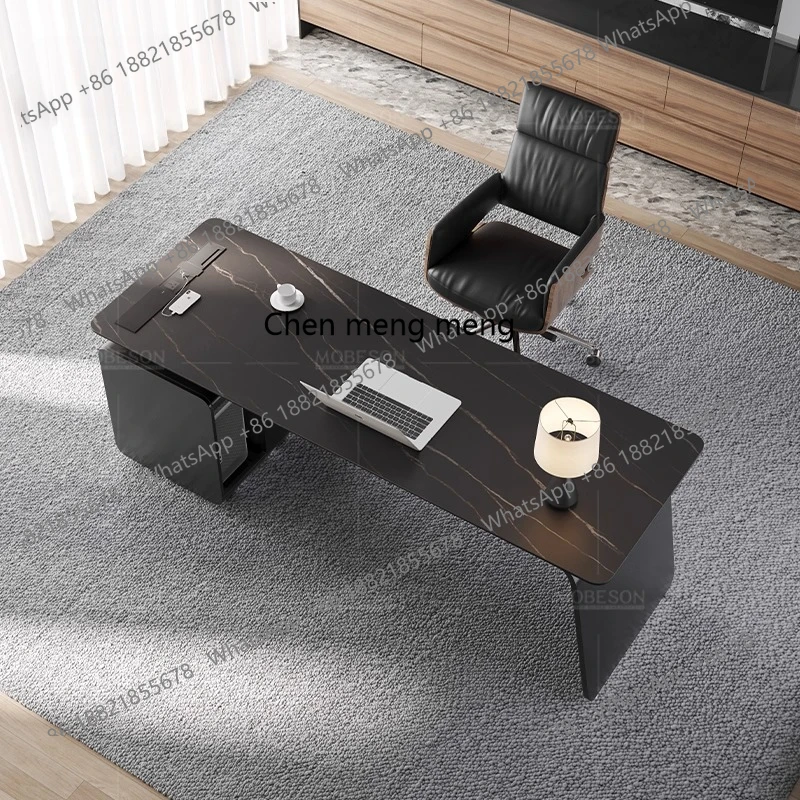 Minimalist Style Rock Board Living Room Large Long  Study Room High-end Desktop Computer Desk Work Desk Home Office Desk