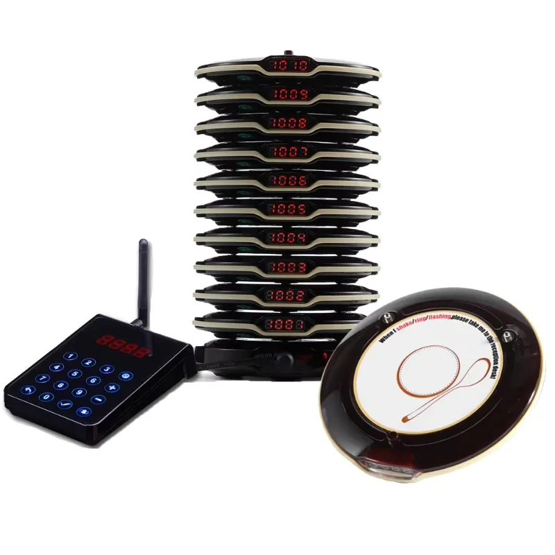 Server coaster pager, restaurant pager, wireless restaurant table buzzer