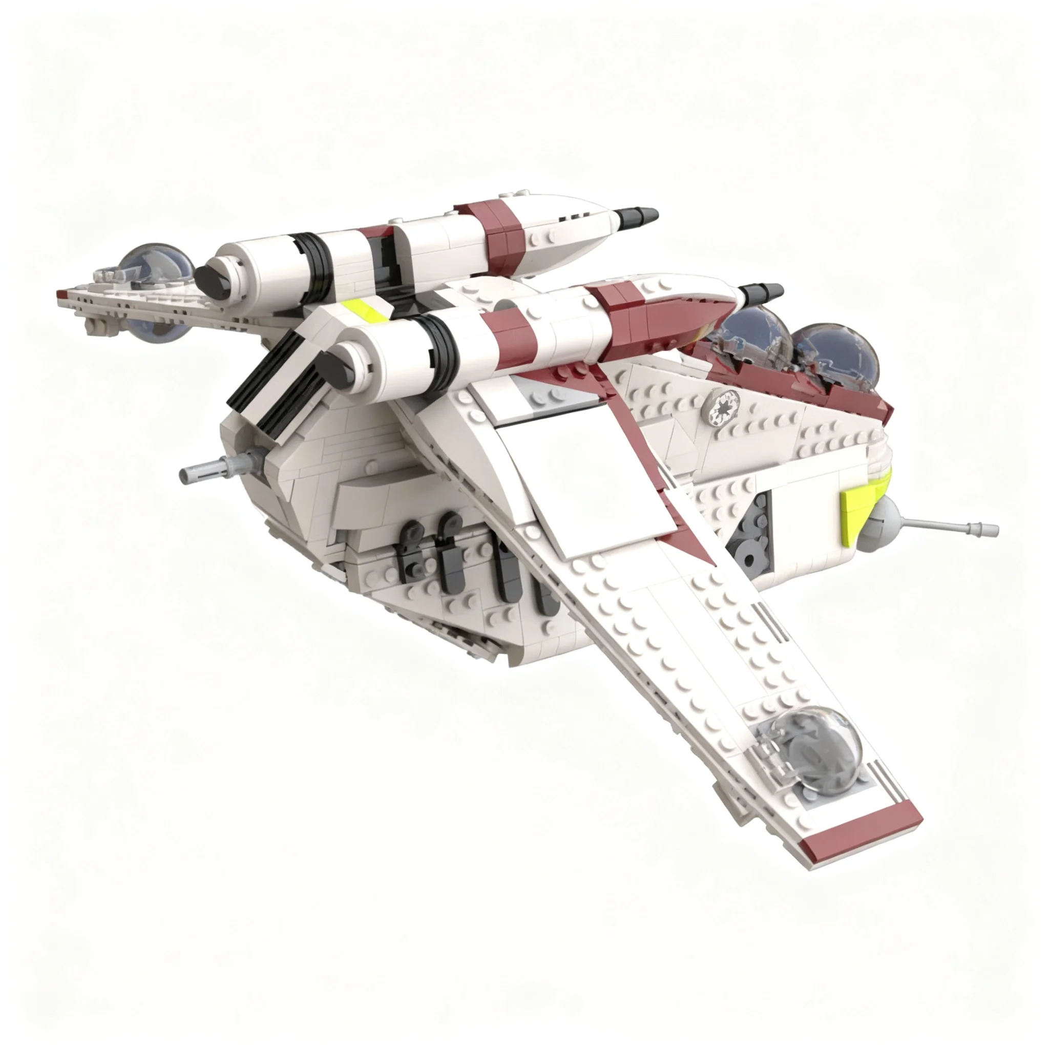 1278pcs MOC Star Battle Clone Wars Republic Gunship Model Building Blocks Christmas Gifts DIY Creative Birthday Craft Collection