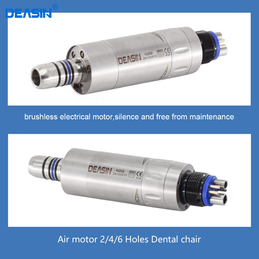 LED Illumination Dental Low Speed Air Motor With Micro Power Generator E-type 2/4/6 Hole Internal Water Spray