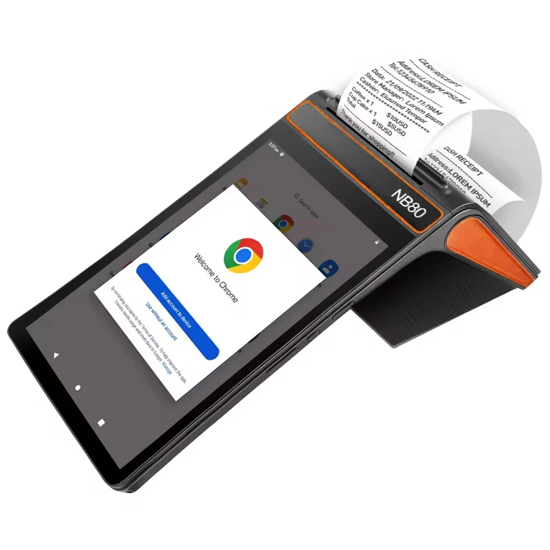

NORYOX NB80 8-дюймовый POS-машина Android 13, портативный мобильный POS-машинный терминал с 80-миллиметровой точкой принтера систем продаж