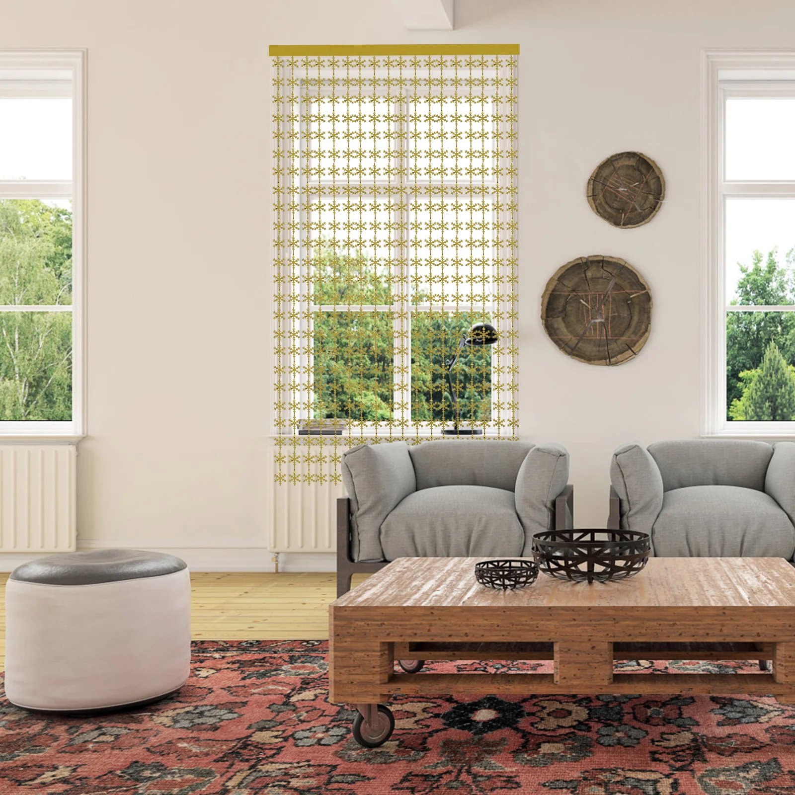 

Snowflake Garland Metallic Foil Fringe Curtain Snowflake Theme Party Backdrop Decorative Door Window Fringe Backdrop