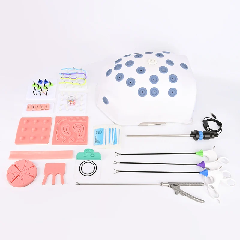 

Simulated Belly Laparoscopic Trainer Simulator Training Box with 0/30 Degree 1080P HD Camera Training Modules Practice Tools
