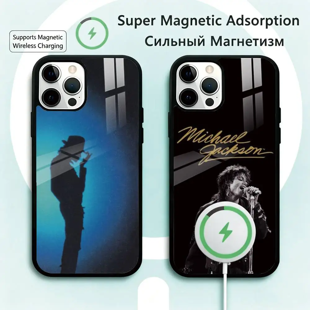 

King of Pop -Michael-J- Jackson Phone Case For iPhone17,16,15,14,13,12,11 Plus,Pro Magnetic Supports Magnetic Wireless Charging