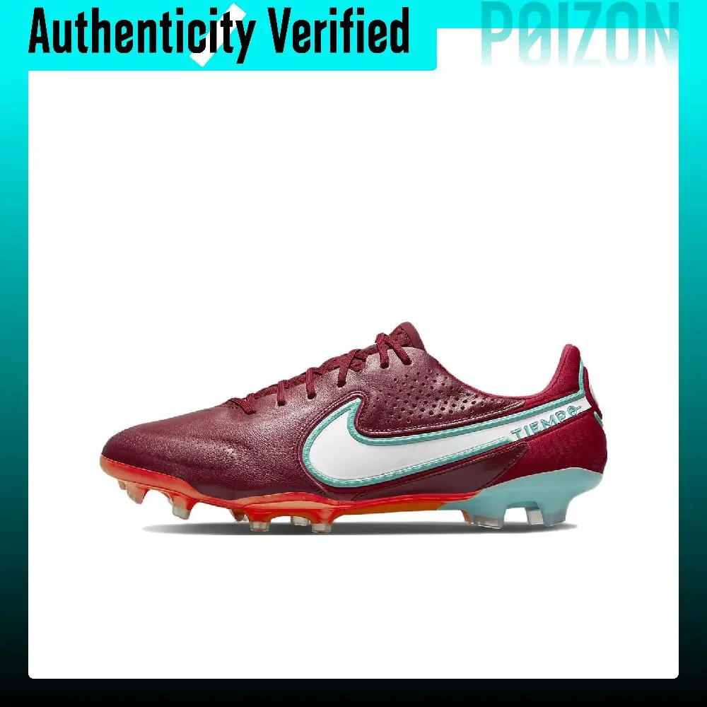 Zapatillas de fútbol Nike Tiempo Legend 9, modelo unisex de caña baja, en color rojo y azul, CZ8482-616.