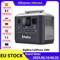 BigBlue CellPowa 1000 Portable Power Station, 1075Wh 1000W Solar Generator, LiFePO4 3500+ Cycle, 0-80% in 1.5Hrs, 4*AC, 2*DC