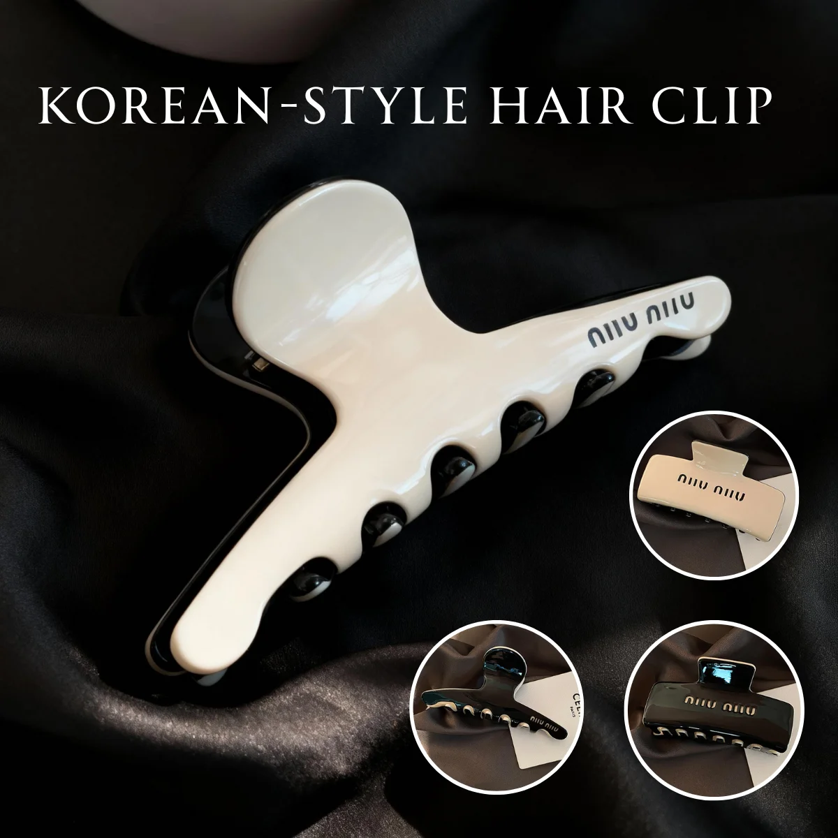 

Korean-Style Acetate Clips for Commuting: Sophisticated Double-Sided Hairpins, Back-of-Head Hair Clips, Shark Clips for Women
