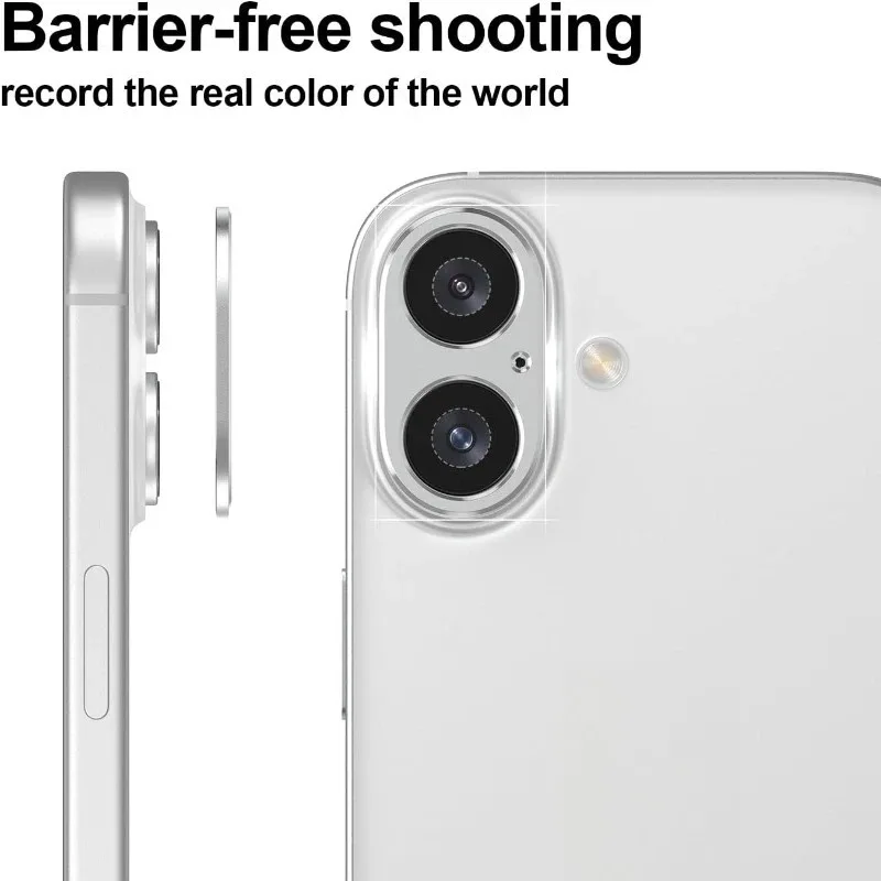غطاء كامل لعدسة الكاميرا المعدنية لهاتف iPhone 17، غطاء خلفي من زجاج الألومنيوم الفاخر مضاد للخدش مع غطاء حلقي #5