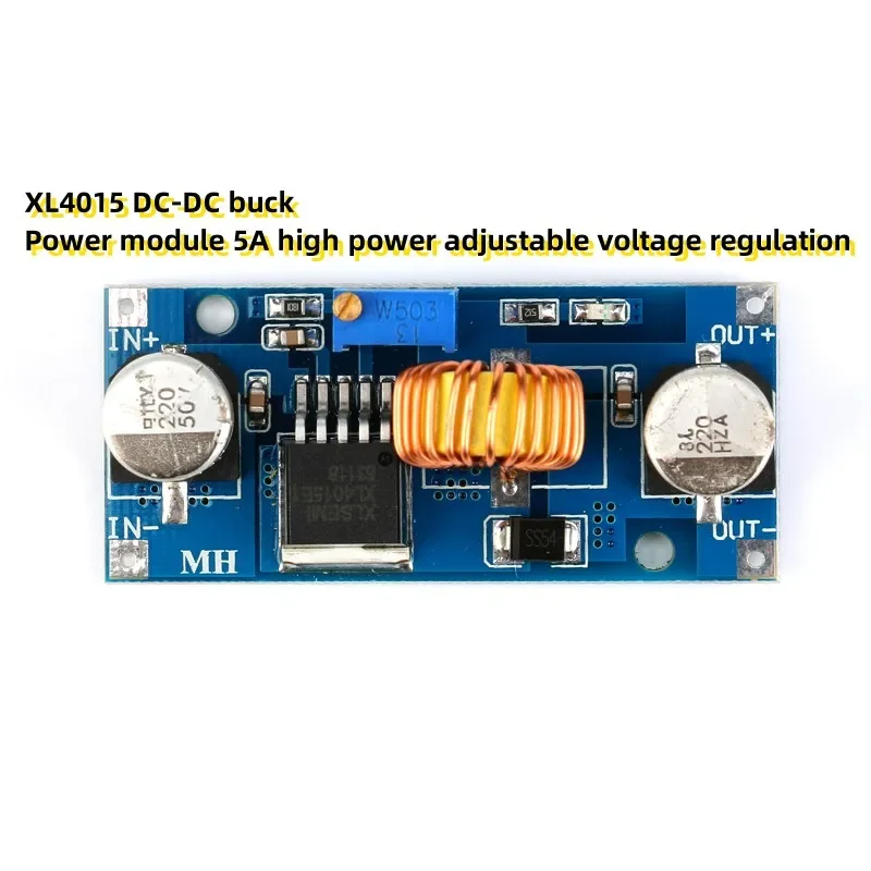 XL4015 DC-DC Buck Power Module 5A High Power Adjustable Voltage Regulation