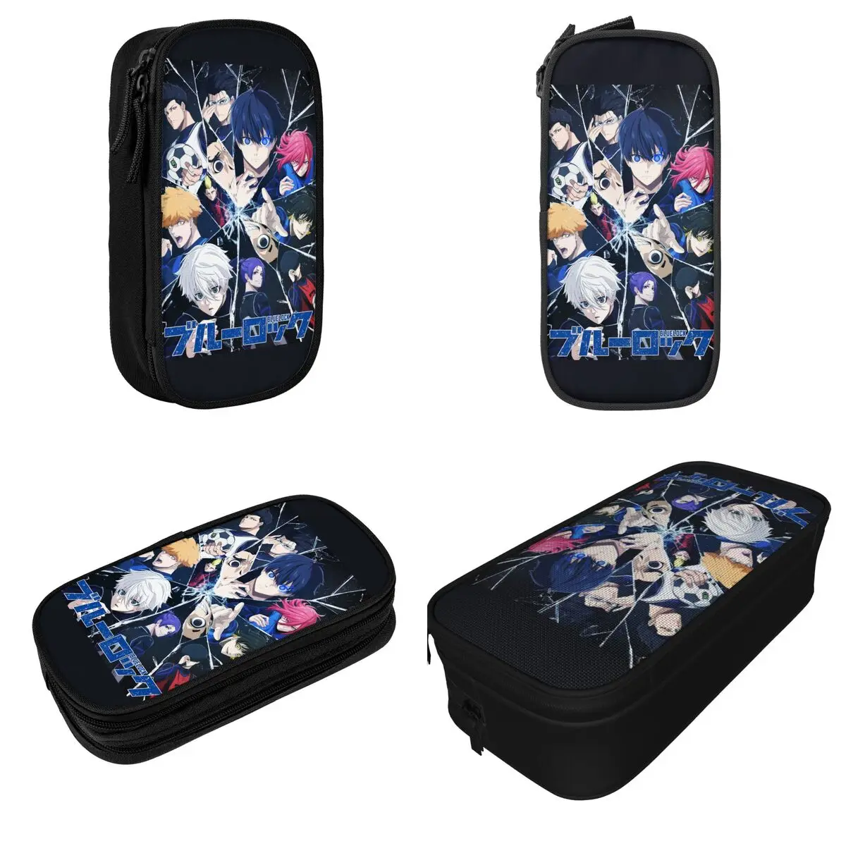 Imagem -02 - Estojo Bonito Anime com Blue Lock Estojo Yoichi Isagi Grandes Bolsas de Armazenamento para Meninas e Meninos Papelaria Escolar Presente para Estudantes