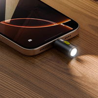 LED Outdoor Keychain Flashlight Type C Powered High Brightness Flashlight Portable Pocket Lights for Camping Hiking Emergencies