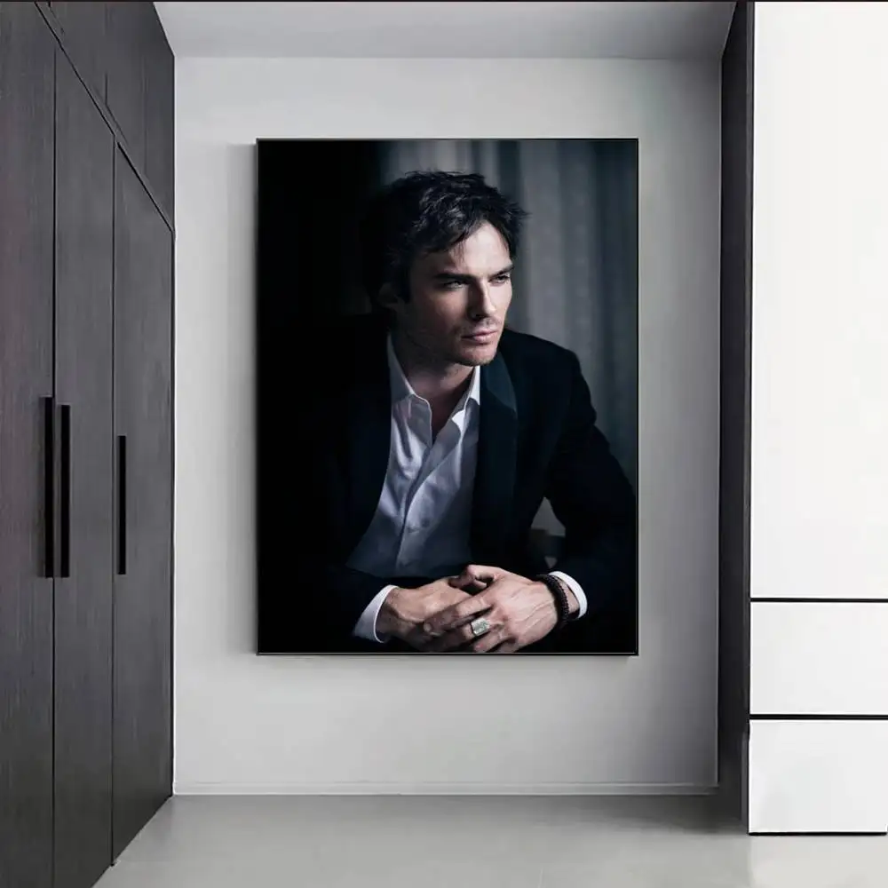 D-Damon Salvatore Poster HD Quality Wall Art Retro Posters For Home Room Wall Decor Self Adhesive