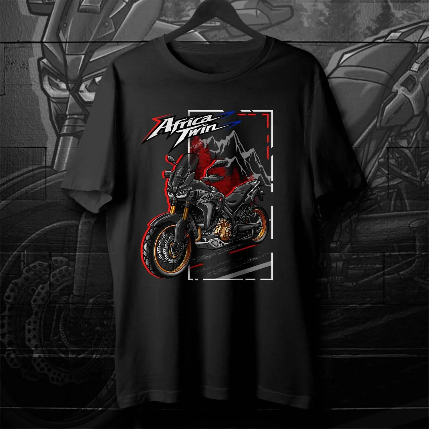 Japanese 2016-2019 Models Africa Twin CRF1000L Motorcycle T-Shirt 100% Cotton O-Neck Short Sleeve Casual Mens T-shirt Streetwear