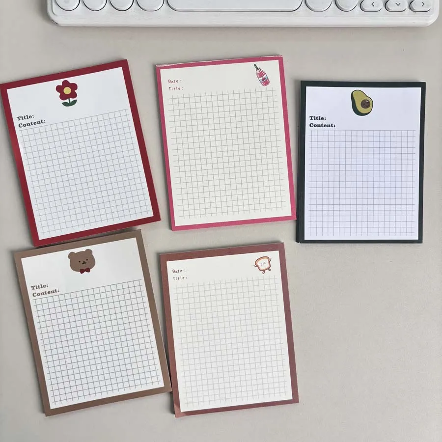 Sharkbang  Kawaii 30 Sheets Daily To Do It Memo Note Check List Bullet Agenda Planner Study Notepads School Stationery