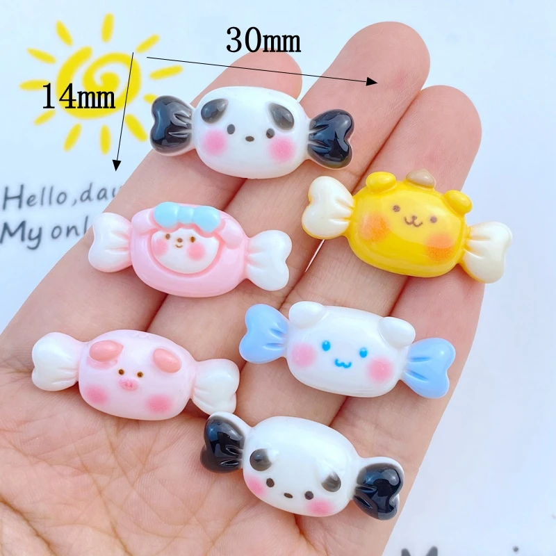 10pcs Colorful Resin Cartoon candy  Animal Flatback Cabochon Scrapbook Craft DIY Accessory Decor Figurine