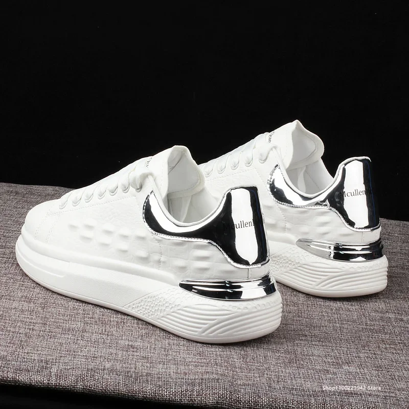 Zapatos informales de suela gruesa para hombre y mujer, zapatillas de diseñador de cocodrilo, tenis, Skateboarding