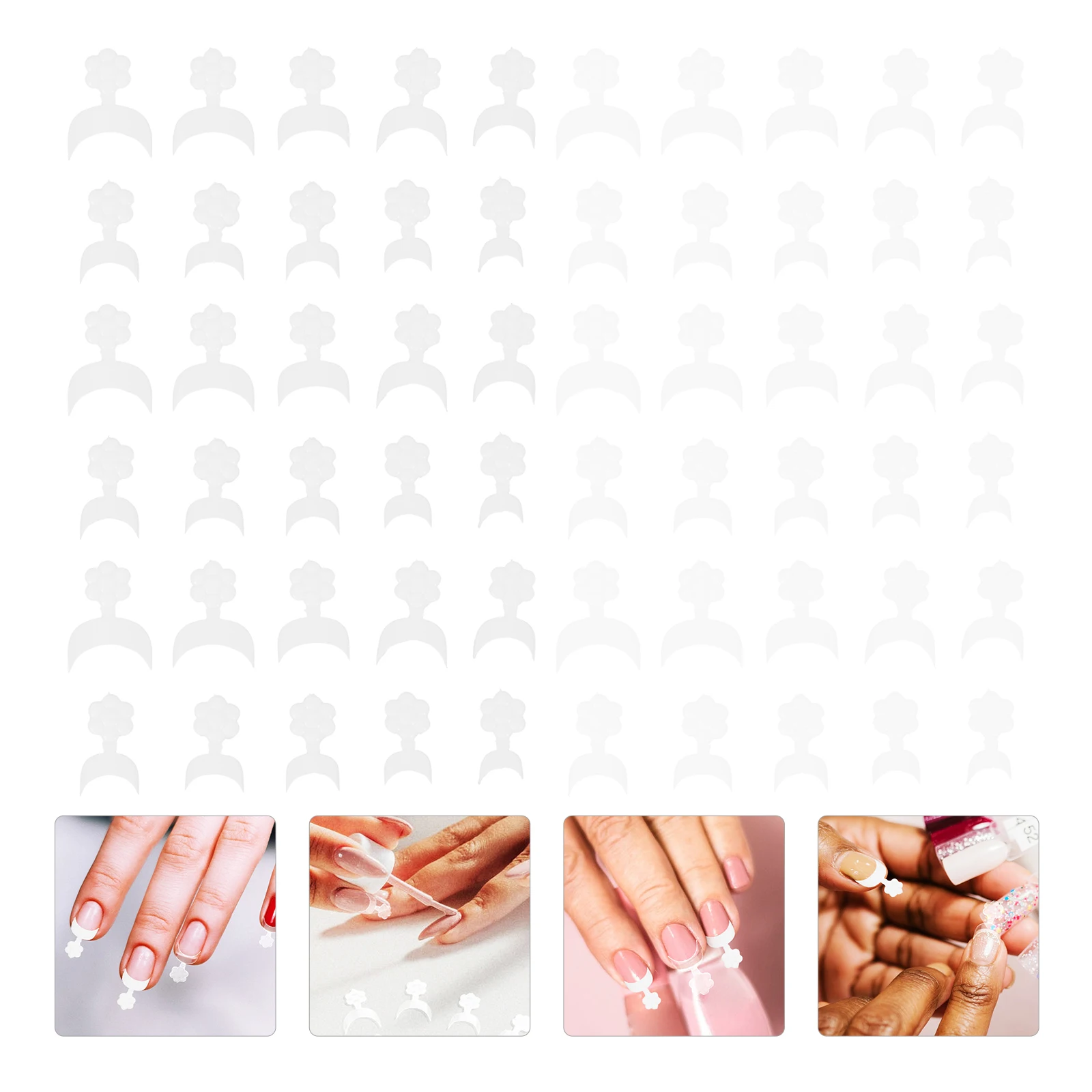 

1000 Pcs French Nail Tips Medium Square Plastic Women Manicure Durable Nail Pieces Long Short Styles