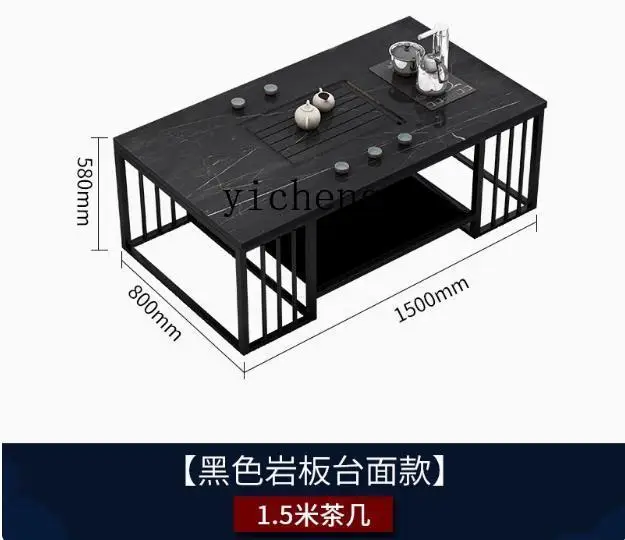 Zz office tea table simple modern marble tea table office coffee table with induction cooker