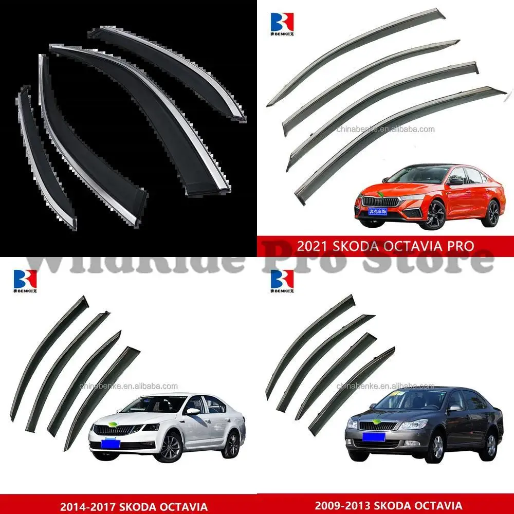 

1 комплект автомобильных аксессуаров, ветрозащитный дефлектор для Skoda OCTAVIA PRO 2021, козырек на дверь, окно, защита от дождя