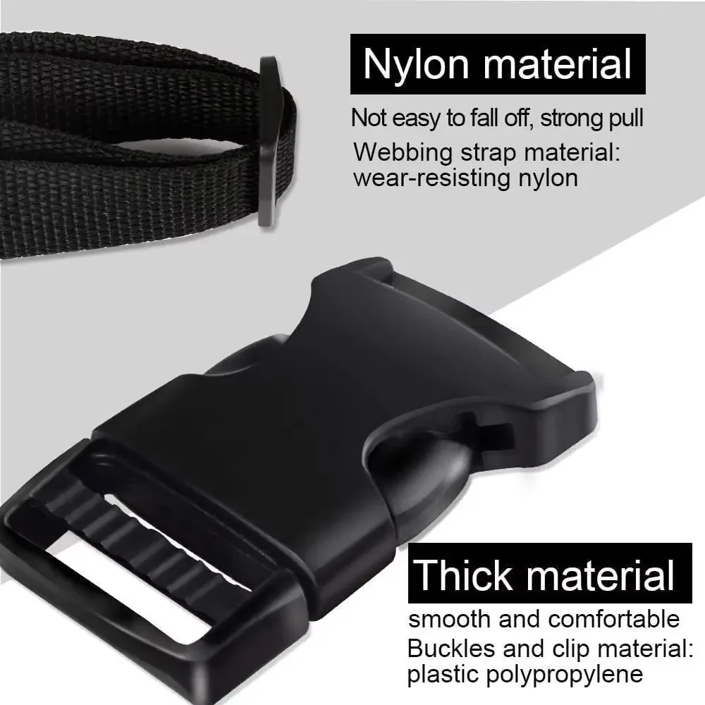 DIY 4 M Webbing Strap Band Adjustable Nylon Luggage Lash Belt Strap Durable Tri-Glide Slides Backpack Strap Travel Kits