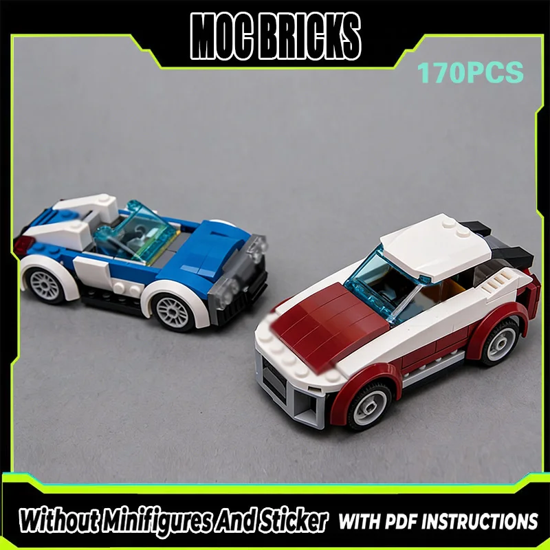 

City Car Model MOC Building Bricks Convertible Car And Sports Car Modular Technology Gifts Holiday Assemble Children Toys Suit