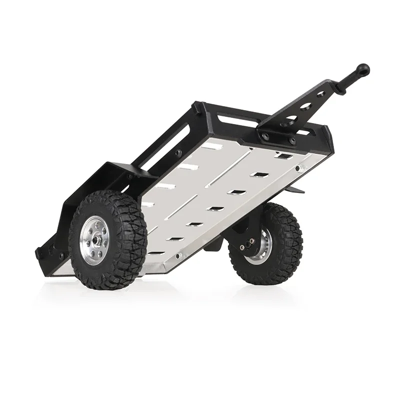 KYX Racing Alluminio RC Trailer Tramoggia Telaio Simulazione Aggiornamenti Parti Accessori per 1/18 RC Crawler Traxxas TRX4M
